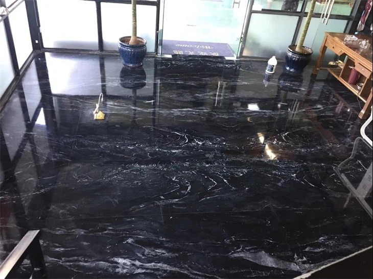 Black Marble Tile Bathroom