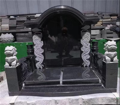 Black Granite Headstone Designs