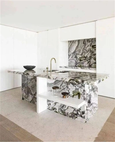 Green Marble Kitchen Countertops