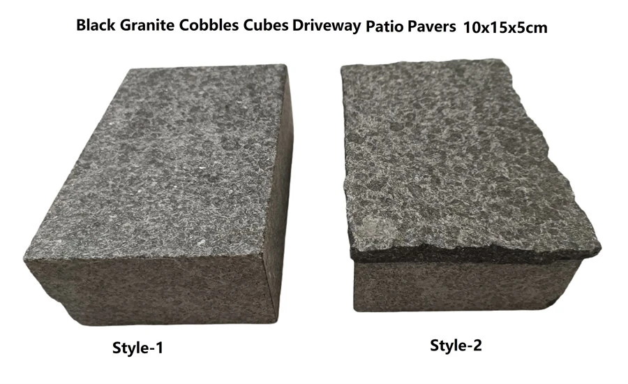 Anti-slip Durable Black Granite Cubes Driveway For Sale