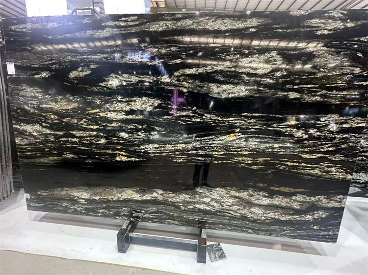 Black Granite With Golden Veins