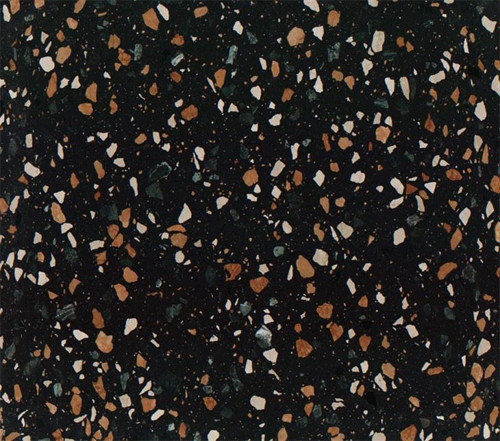Black Terrazzo Tile Bathroom Floor
