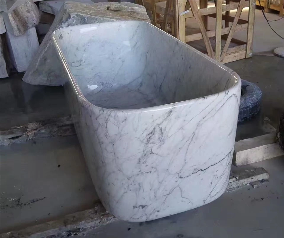 Carrara Marble Bathtub For Luxury Bathrooms