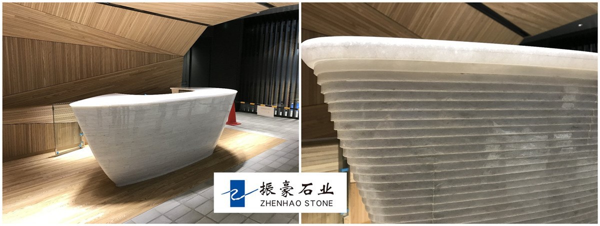 crystal white marble ship design bartop for Japan - crystal white marble ship design bartop for Japan -