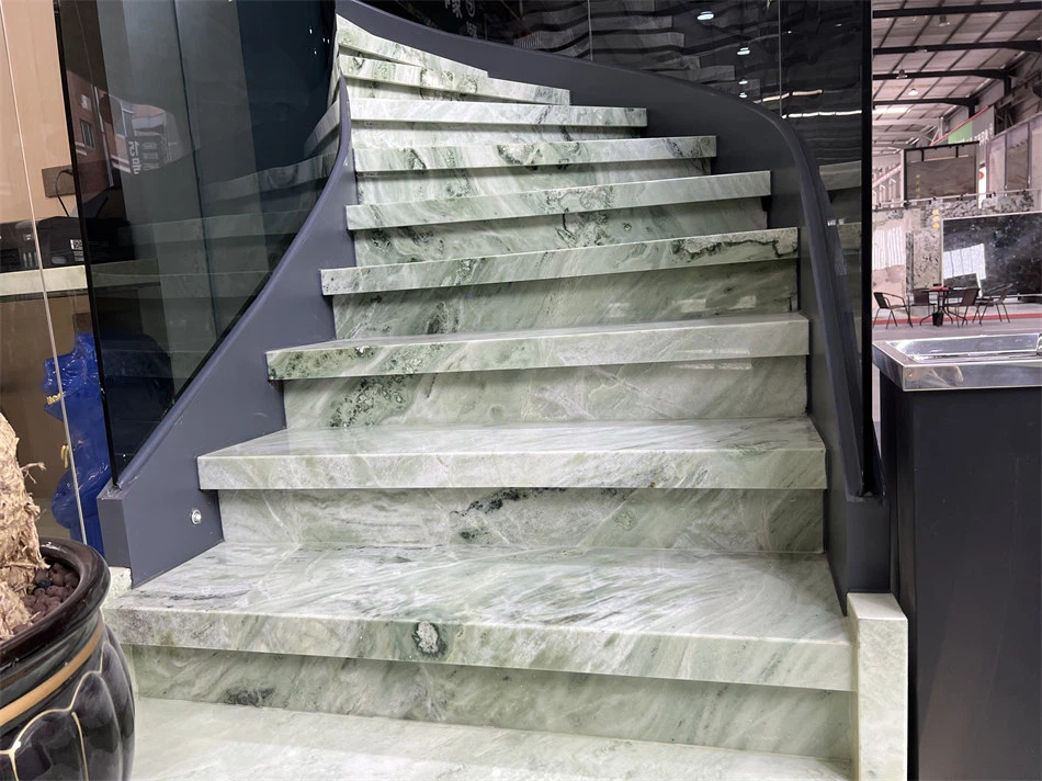 China green marble luxury steps risers China green marble luxury steps risers