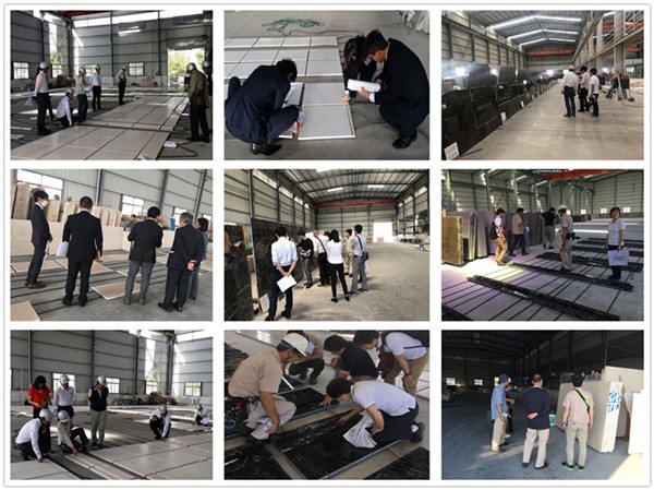 Zhenhao stone team QC marble inspection Zhenhao stone team QC marble inspection