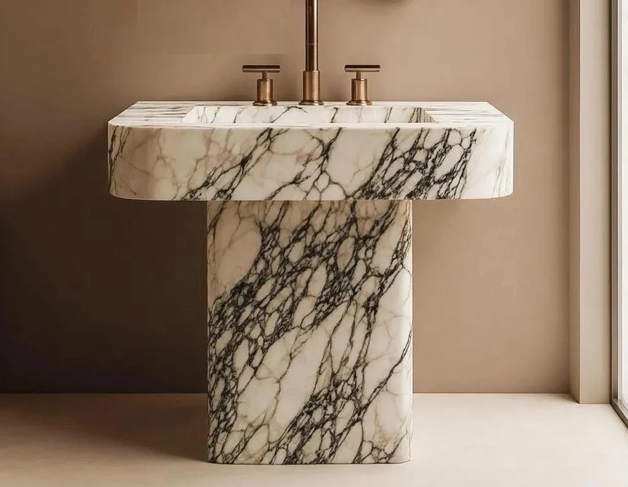 Italy luxury marble pillar sinks Italy luxury marble pillar sinks