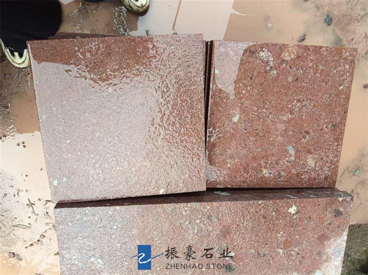 Red Porphyry Flamed Tiles