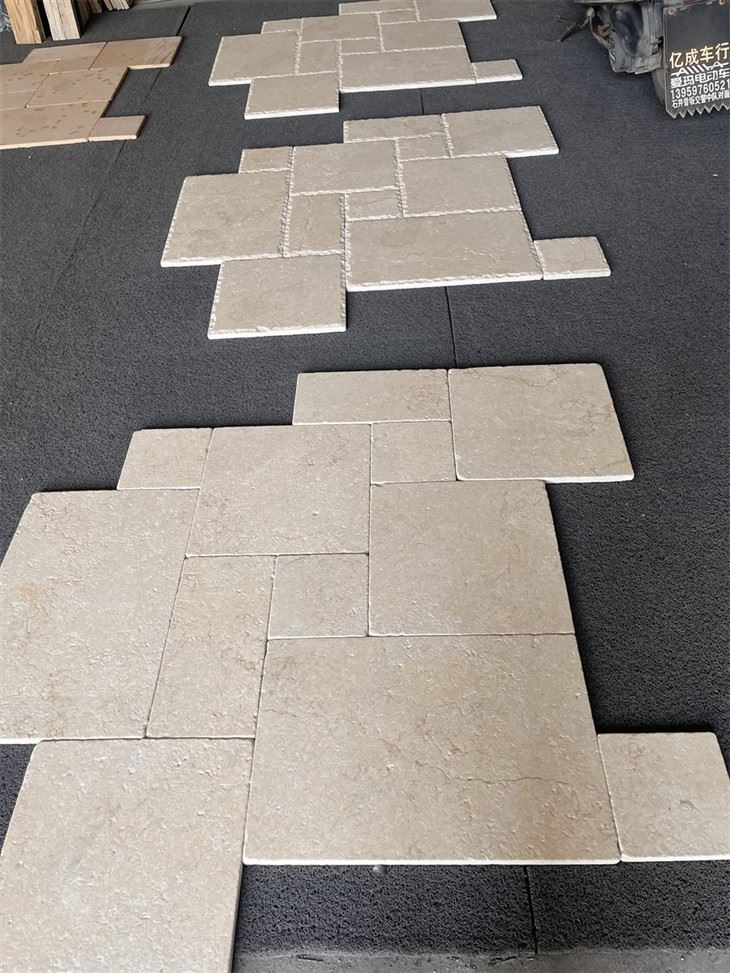 Regular Size Tumbled Limestone French Pattern