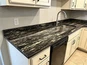 Black Granite With Gold Veins For Bathroom Vanity Tops