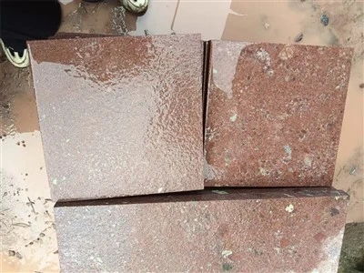 Red Porphyry Flamed Tiles