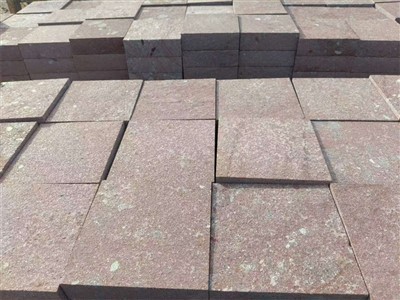 Red Porphyry Paving Tiles Cut To Size For Contractors