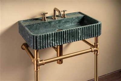Solid Stone Handcrafted Marble Basin Custom Size