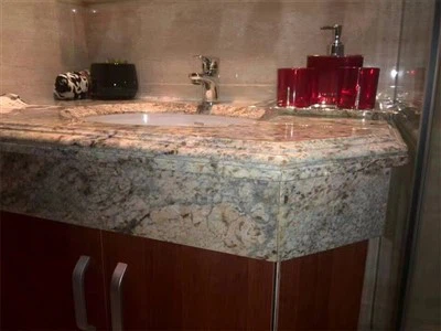 Yellow Granite Countertop Kitchen