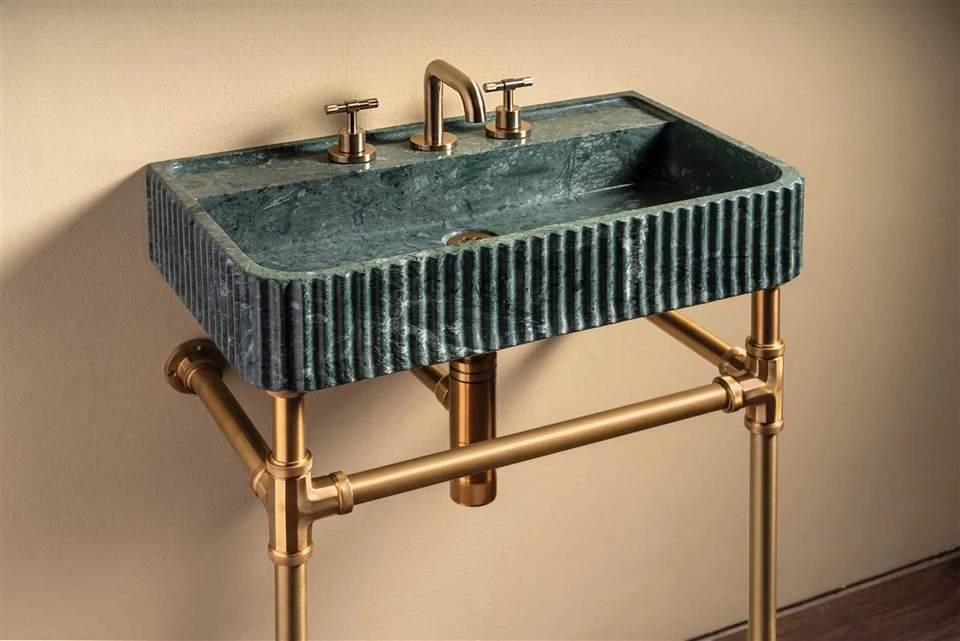 Solid Stone Handcrafted Marble Basin Custom Size